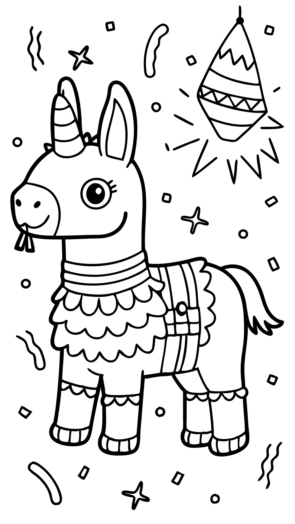 pinata coloring page